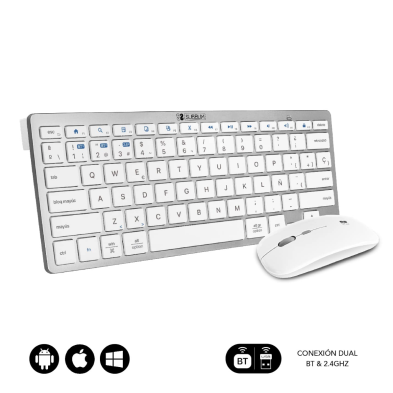 Teclado + mouse sem fio Subblim / compatível com Apple