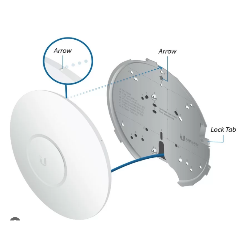 Kit de montagem em parede do ponto de acesso WiFi Ubiquiti U-PRO-MP