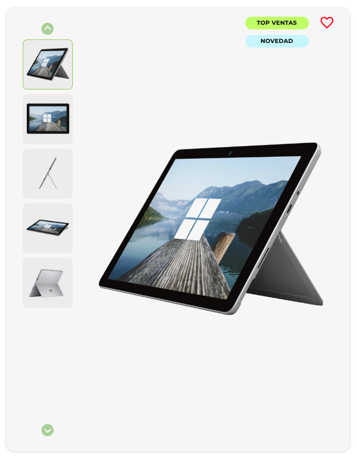 Microsoft Surface Go Táctil / Intel Pentium Gold 4415Y / 10" FHD / Sin Teclado / 4GB / 64 GB SSD